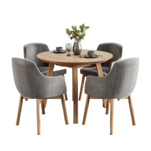 Nordic Round Wooden Dining Set