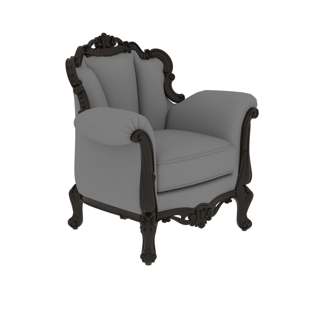 Heritage Luxe Teakwood Velvet Sofa Set - Image 5